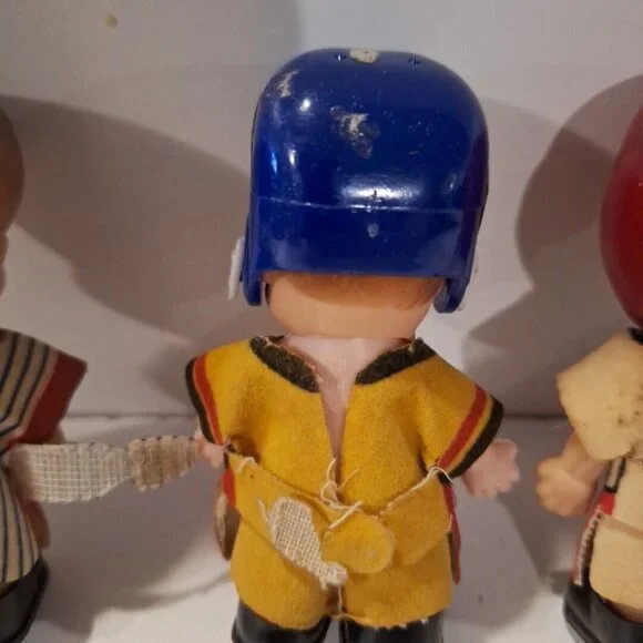 Uneeda PeeWees Pocket Boy Dolls Sports 4 Vintage 1966 Hee Wee 3.5" - Picture 16 of 16